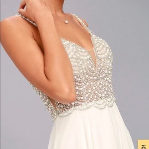 Lulus true love white maxi dress